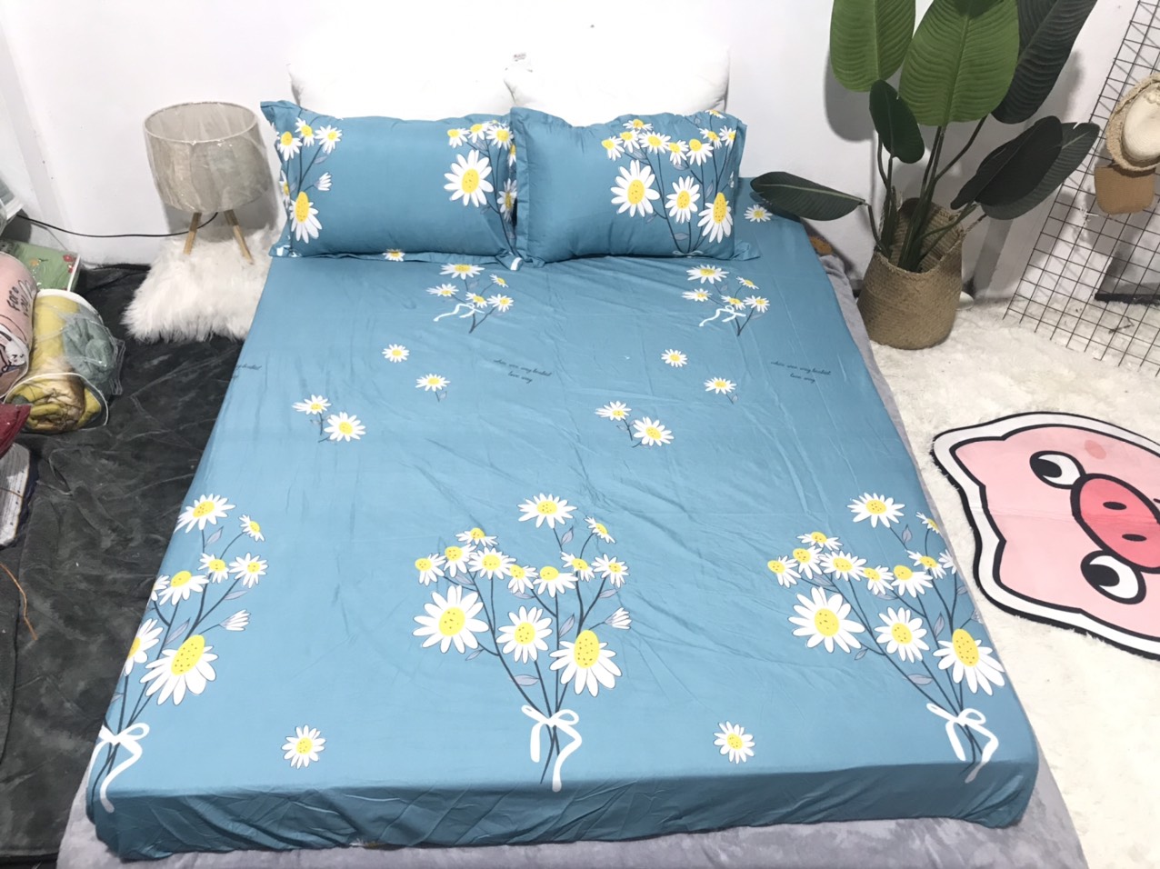 Bộ Chăn Ga Gối Hè Thu 5 Món Mã CH205