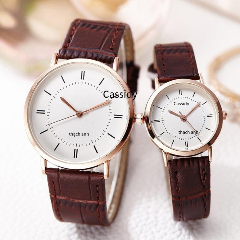 Phong cách mới nhất mới của Hàn Quốc thắt lưng đồng hồ thời trang nam đồng hồ thạch anh sinh viên đồng hồ cặp đôi đồng hồ đeo tay thời trang giản dị
