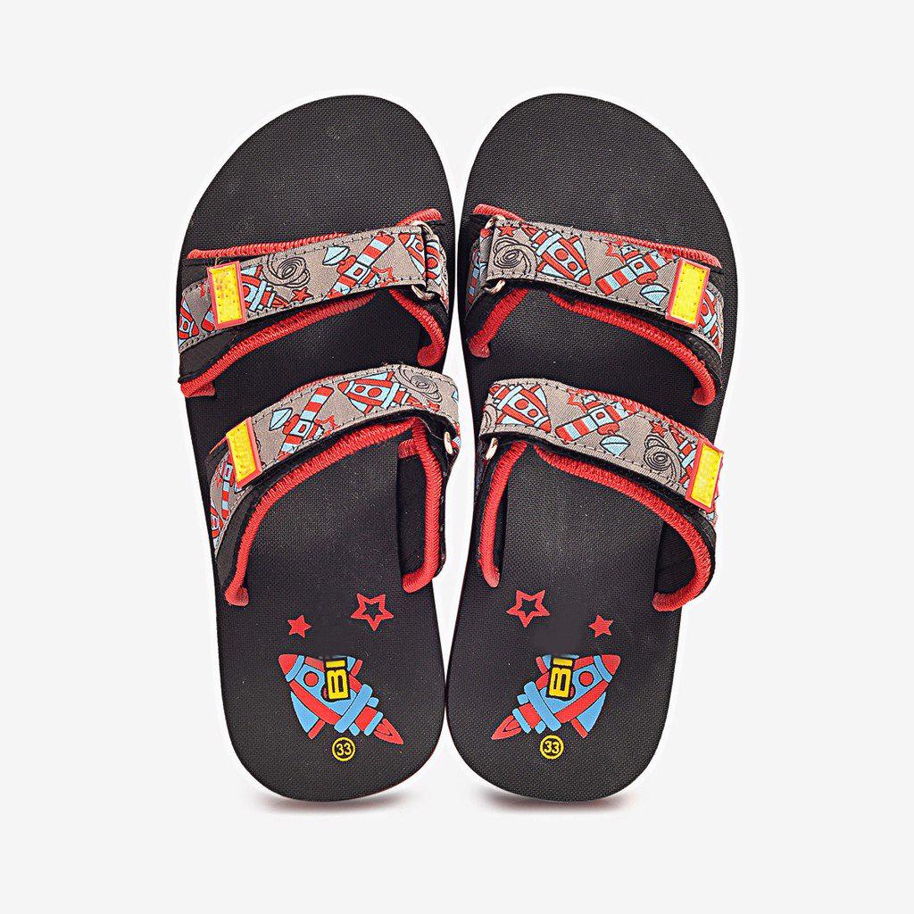 [TT] DÉP LÊ XỐP BÉ TRAI 2 QUAI NGANG DXB128400 (ĐEN + XÁM + XANH DƯƠNG) -21759 - Đen