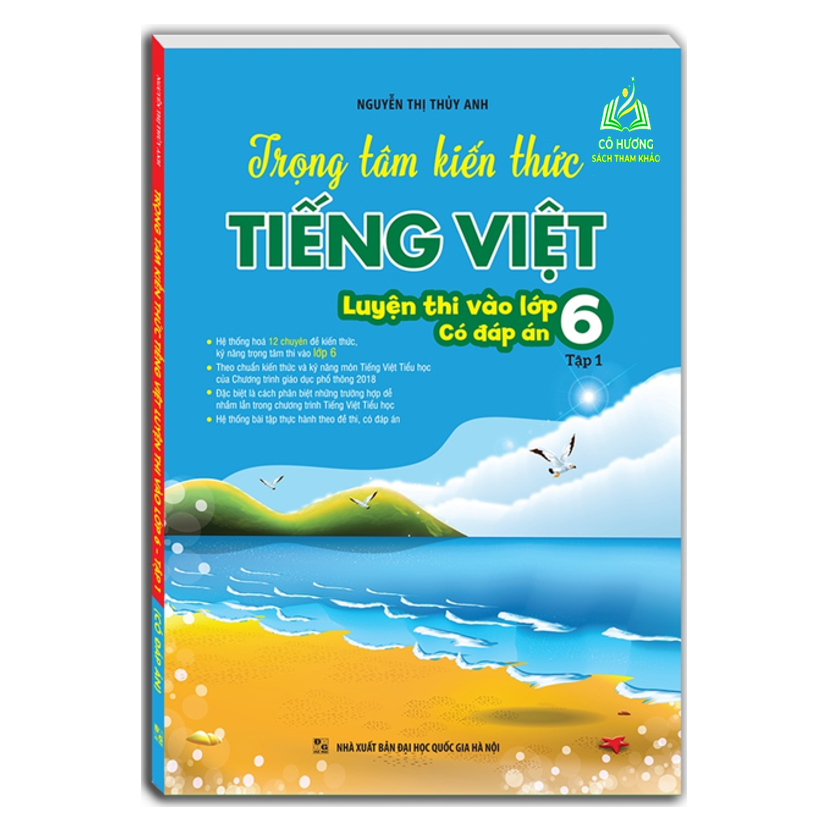 Sách - Combo 2c - Trọng tâm kiến thức tiếng việt (luyện thi vào lớp 6) trọn bộ (có đáp án)