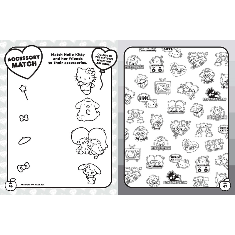 Sách Hello Kitty And Friends - Jumbo Colouring Book