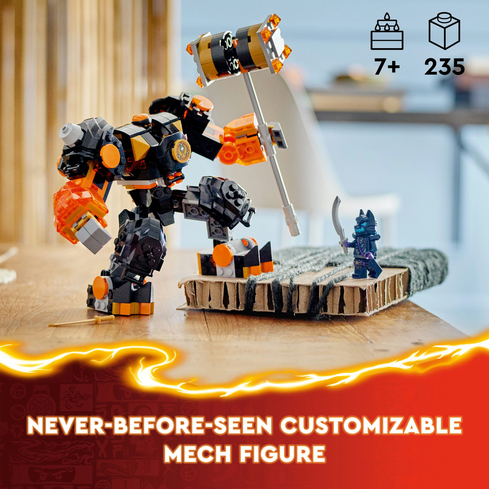 LEGO NINJAGO 71806 Đồ chơi lắp ráp Chiến giáp của Cole (235 chi tiết)