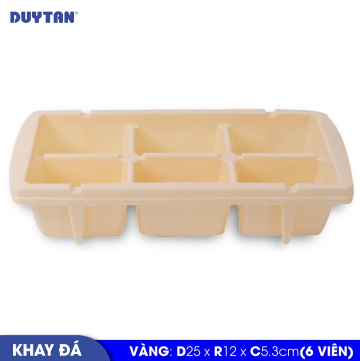 Khay đá 6 viên nhựa Duy Tân (25 x 12 x 5.3 cm) - 14358 - Giao màu ngẫu nhiên - Hàng chính hãng