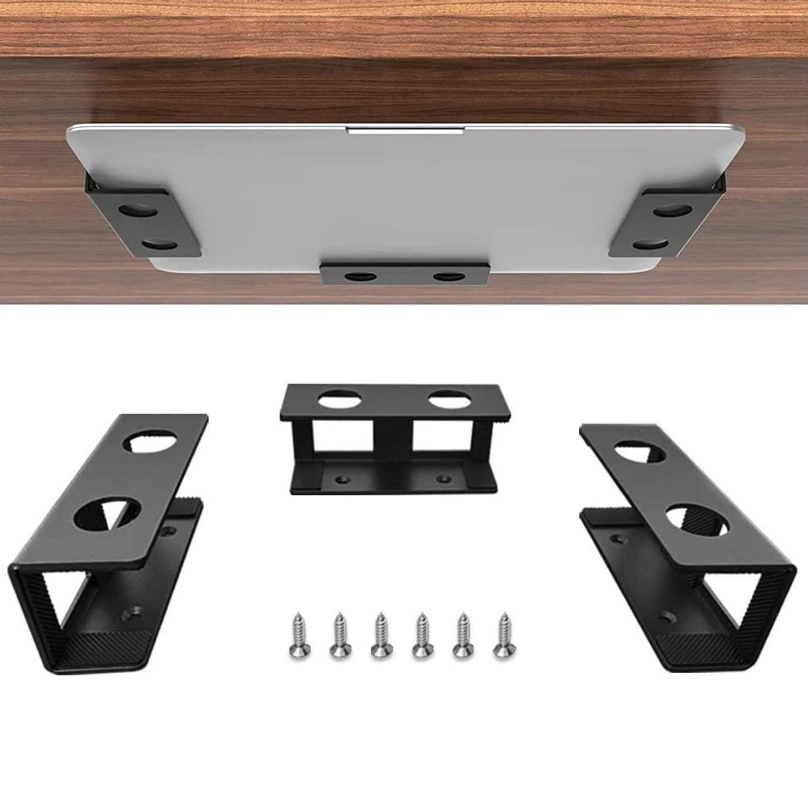 3x under Desk Laptop Mount Brackets Stand Set Heavy Duty Laptop Holder Mount