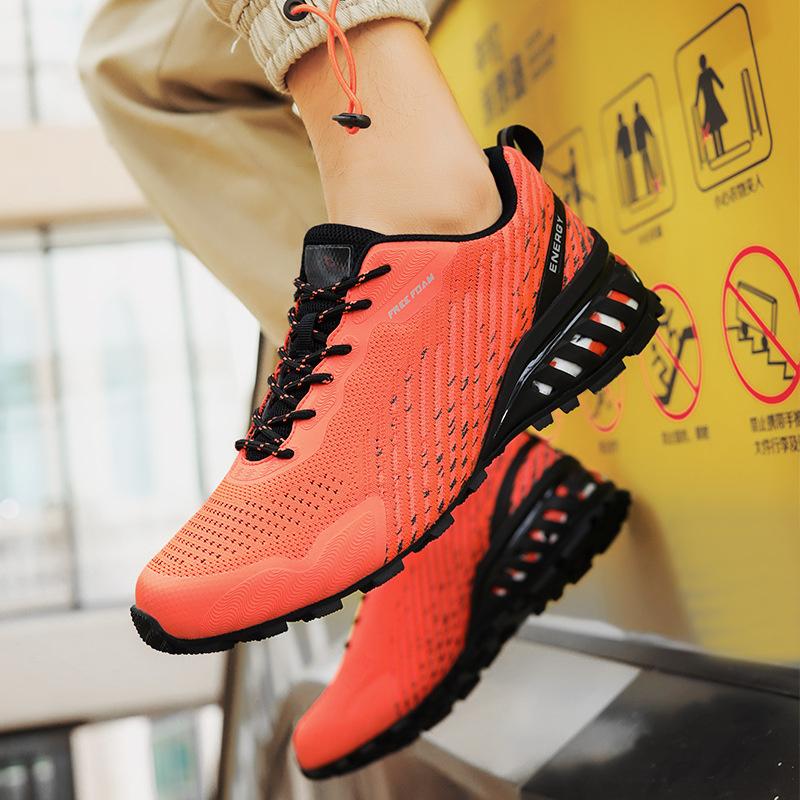 SALUDAS Nam Đường Mòn Chạy Bộ Thoáng Khí Nhẹ Nam Bóng Giày Giày Ngoài Trời Chống Trơn Trượt Chạy Bộ Giày Đi Bộ Color: Black Green Shoe Size: 42