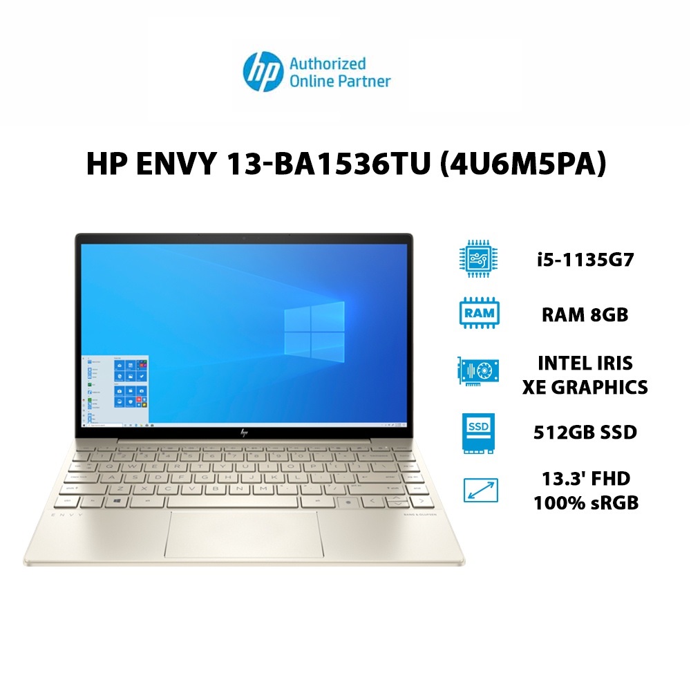 Laptop HP Envy 13-ba1536TU 4U6M5PA i5-1135G7 | 8GB | 512GB | 13.3' FHD | Win 11 Hàng chính hãng