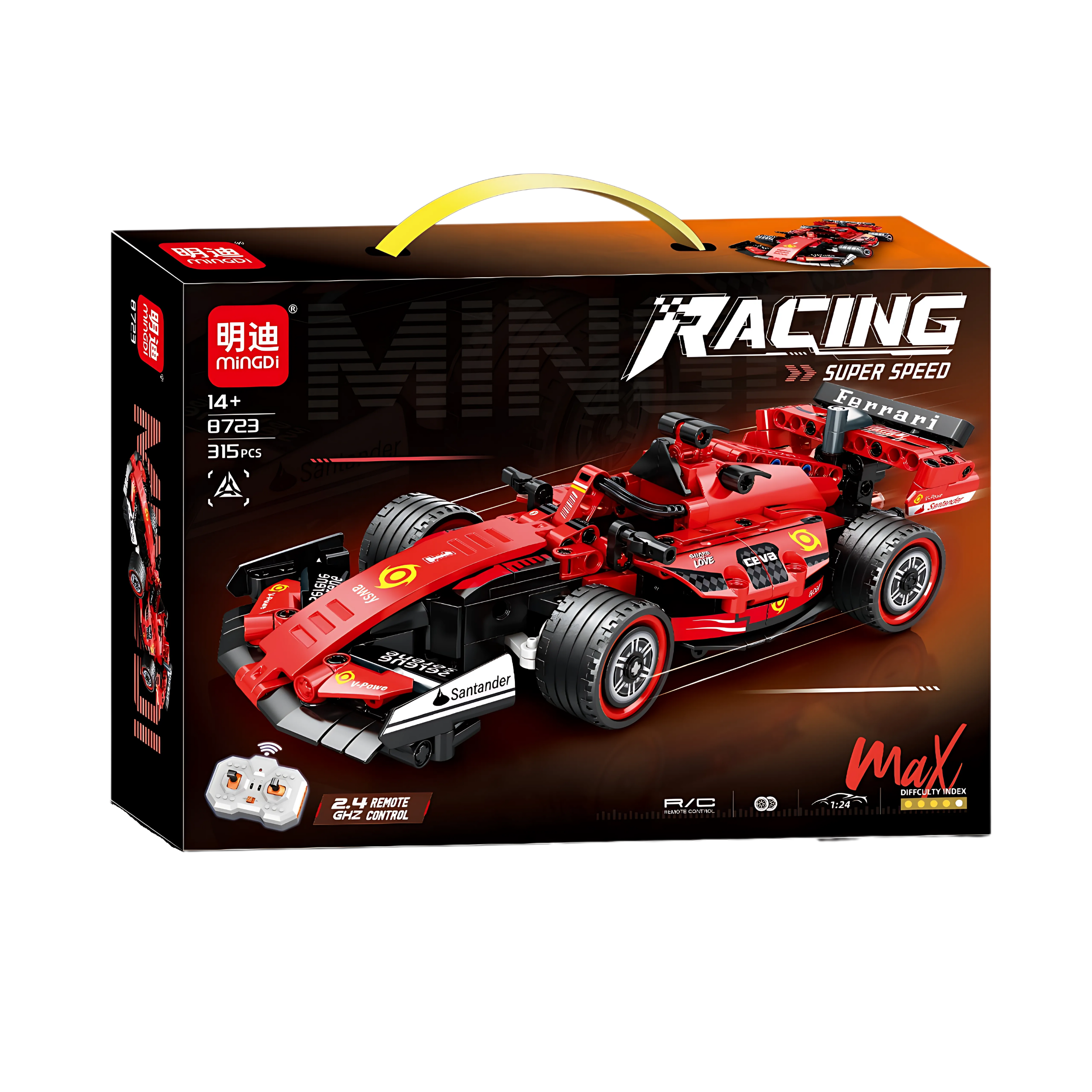 MINGDI - 8723 - Lắp Ráp Xe Đua Công Thức 1 Điều Khiển Từ Xa Tỉ Lệ 1:24 (315 Chi Tiết)