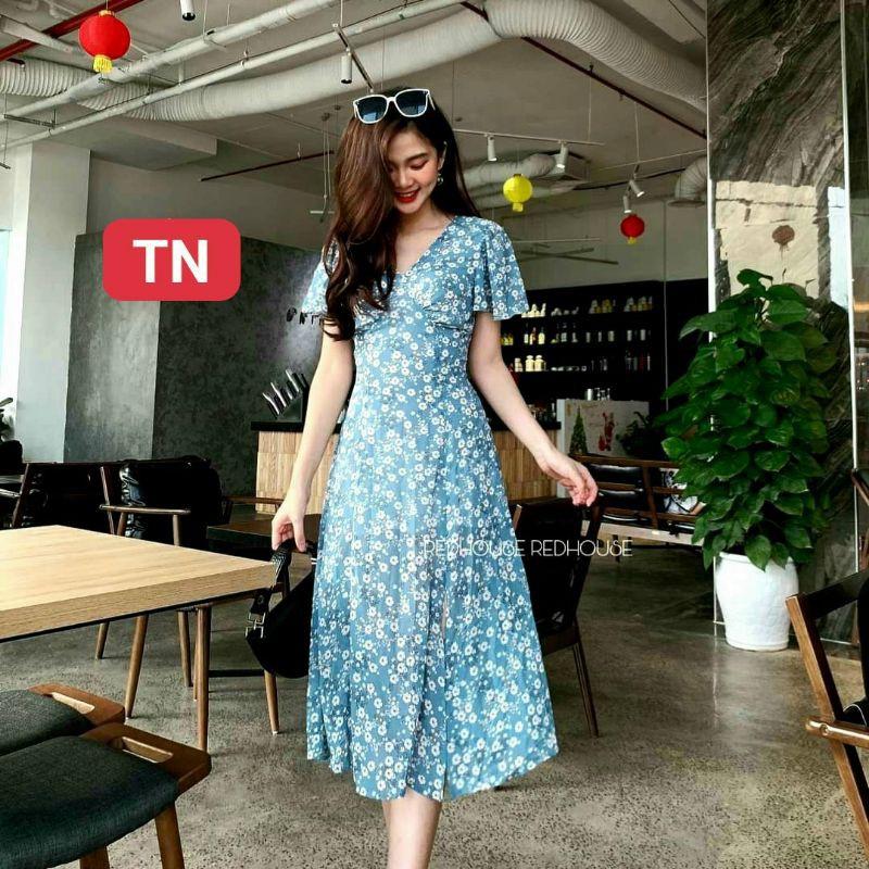 ĐẦM HOA CÚC LỤA 2 LỚP