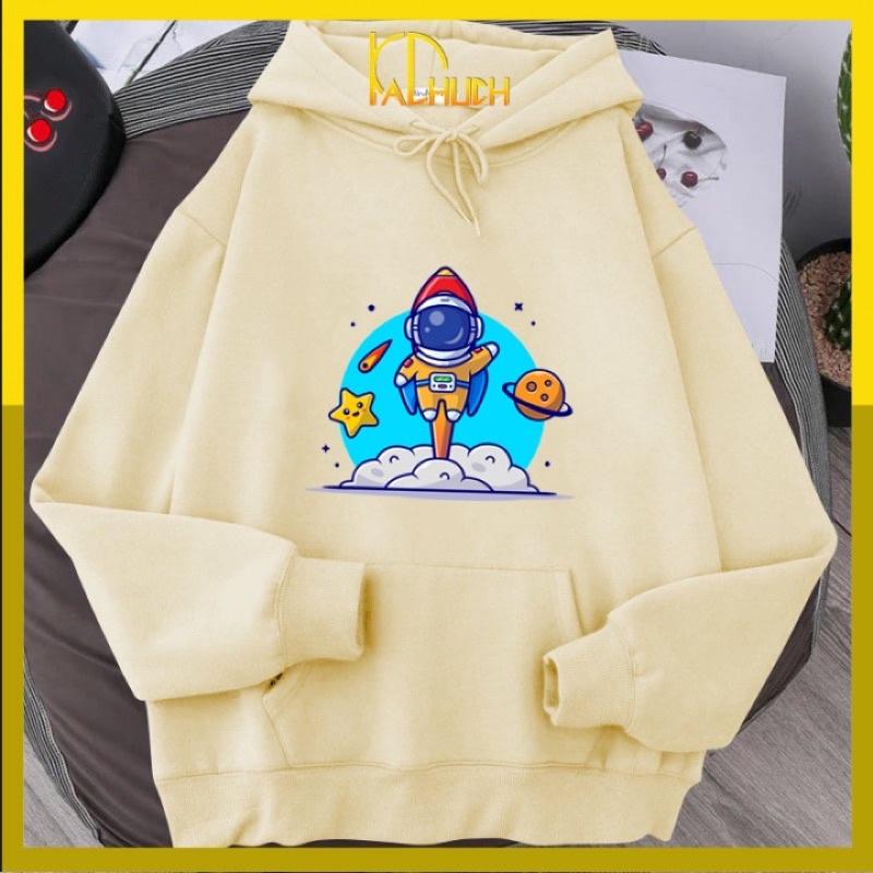 Áo hoodie unisex in phi hành gia Ms02, có 12 màu lựa chọn size từ 40-70kg chất liệu vải nỉ