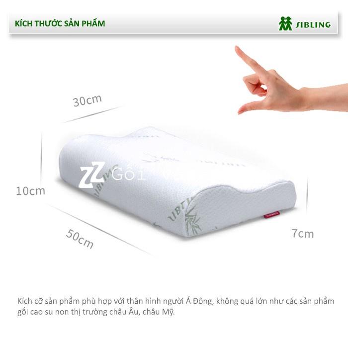Gối Cao Su Non Chống Ngáy Ngủ Và Đau Đốt Sống Cổ BamBoo Chính Hãng----GDH03