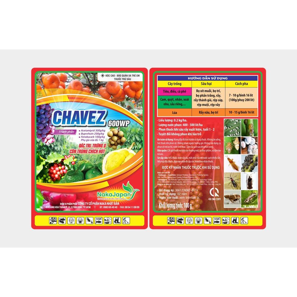 Thuốc Đặc Trị Côn Trùng Chích Hút CHAVEZ 600WP - 100gr - Rầy - Rệp - Bọ lạch - Bọ Xít - Diệt Trứng Và Côn Trùng Nhanh