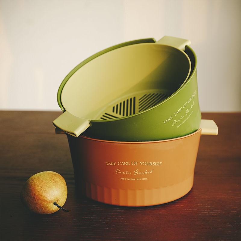 Rổ Rửa Rau Củ Quả Hai Lớp Ráo Nước