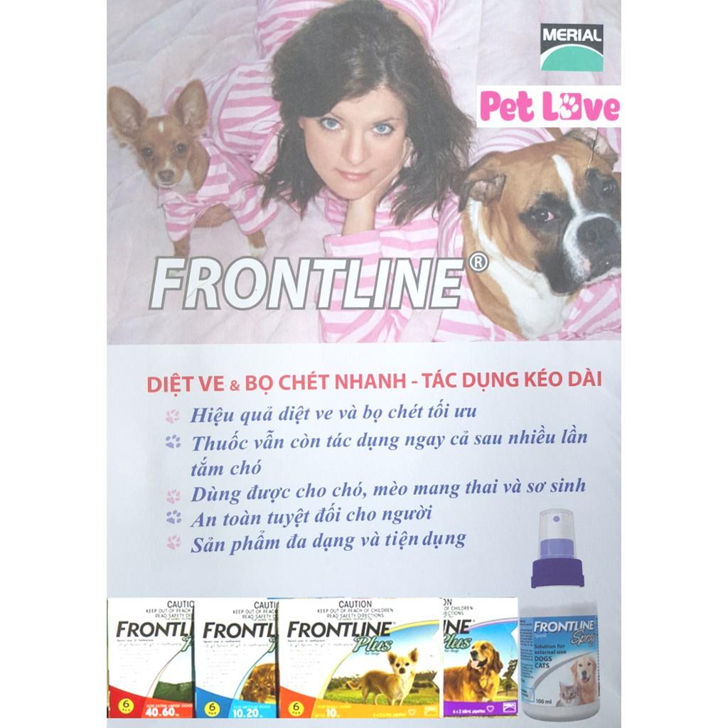 1 tuýp Frontline Plus nhỏ gáy diệt ve rận, bọ chét (chó 10 - 20kg)