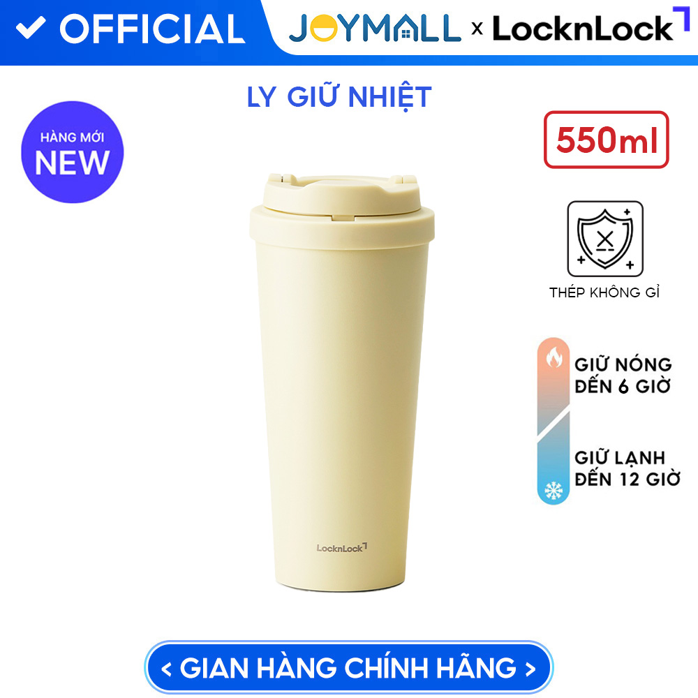 Ly Giữ Nhiệt LocknLock Energetic Tumbler 550ml LHC3249YELS01 LHC3249LPIKS01, Hàng Chính Hãng-JoyMall