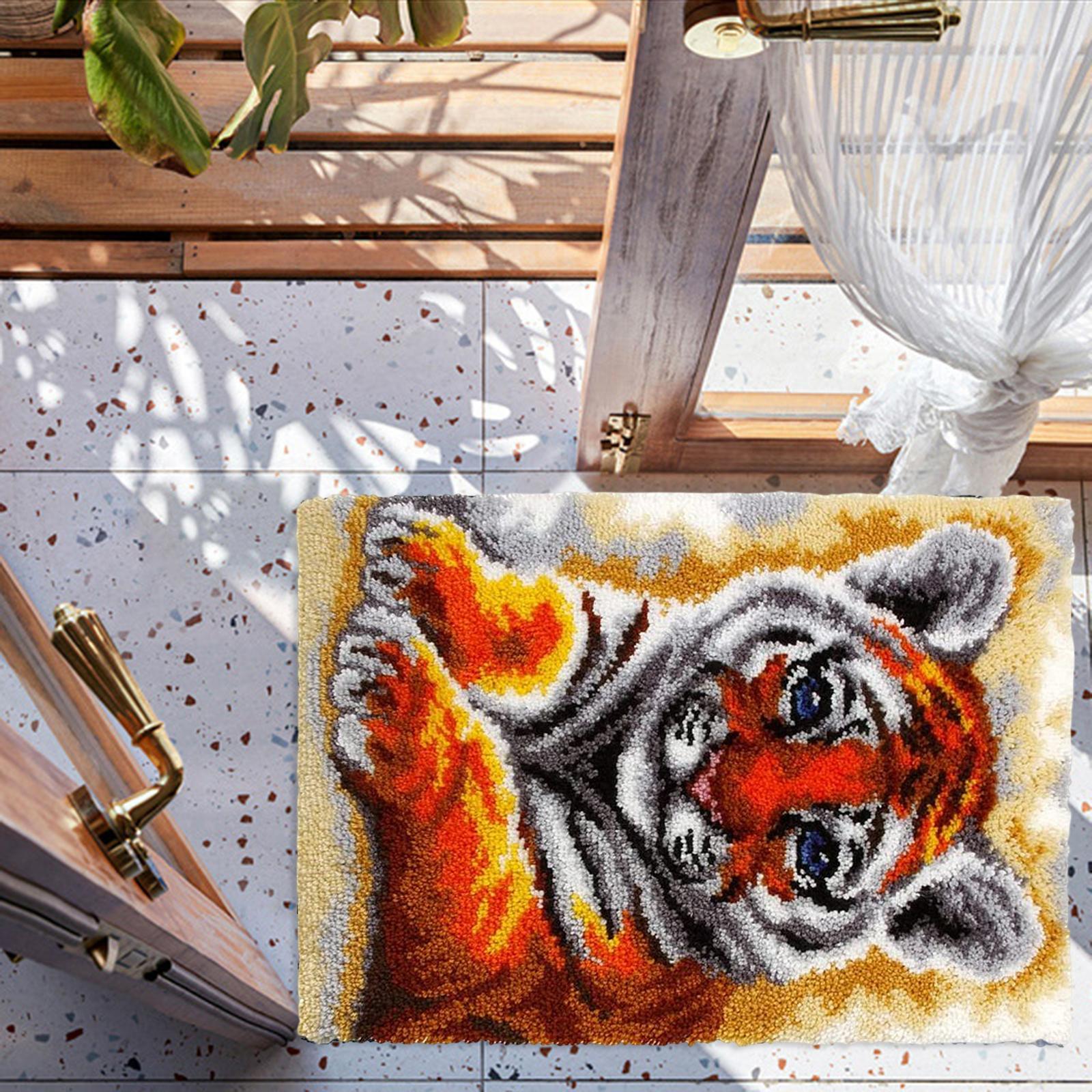 Carpet Latch Hooking Kits DIY Rug Crochet Yarn Kits for christmas