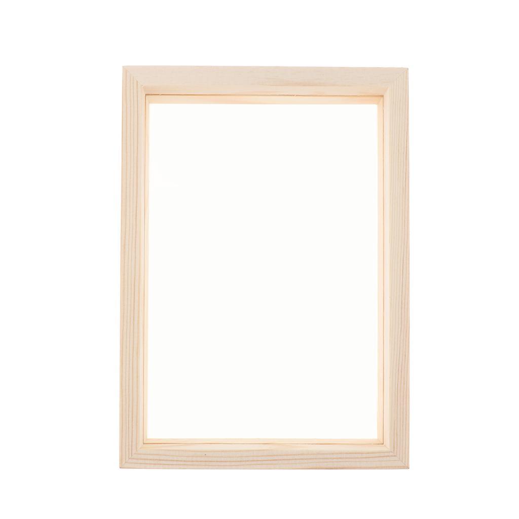 Creative double-sided glass transparent wooden frame 11.4 x 16.4cm