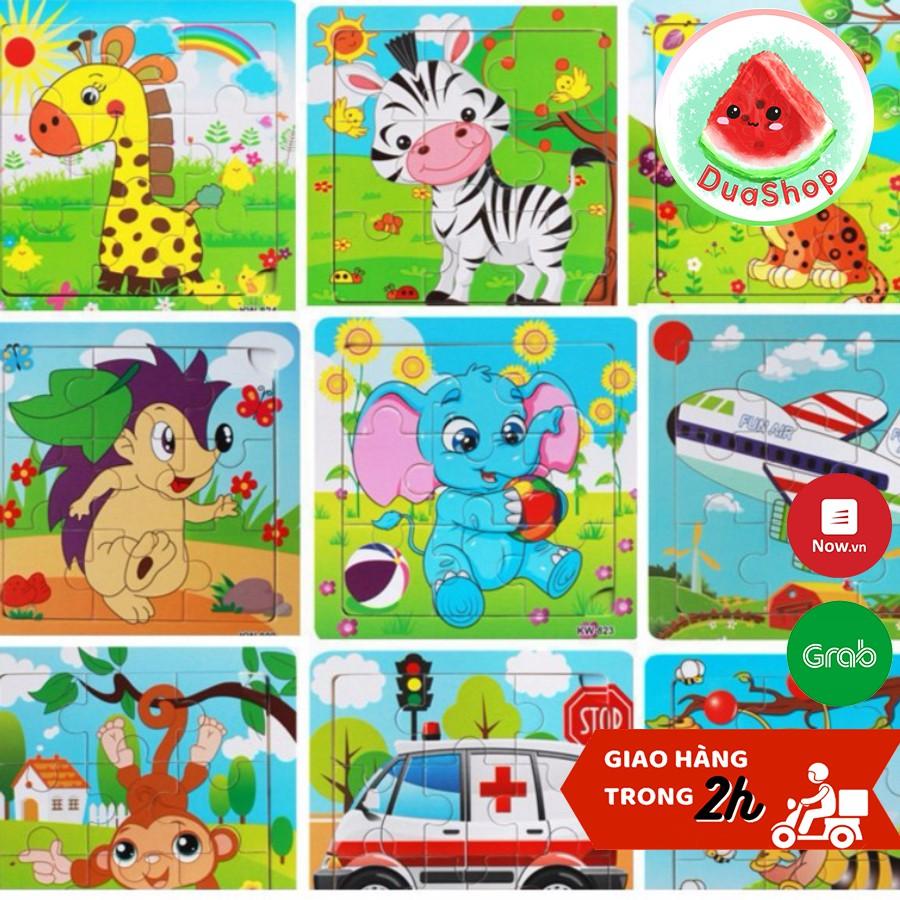 Đồ chơi ghép hình gỗ 9, 16, 20 miếng  Duashop