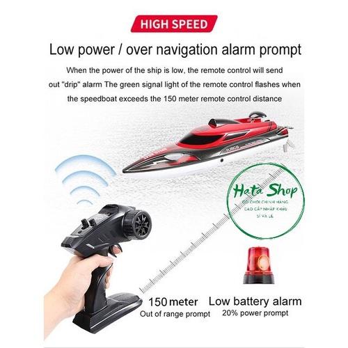 Tàu cano điều khiển từ xa HJ808 tốc độ 25km/h siêu tốc Speedboat 2.4GHZ remote control RC Racing Radio Control