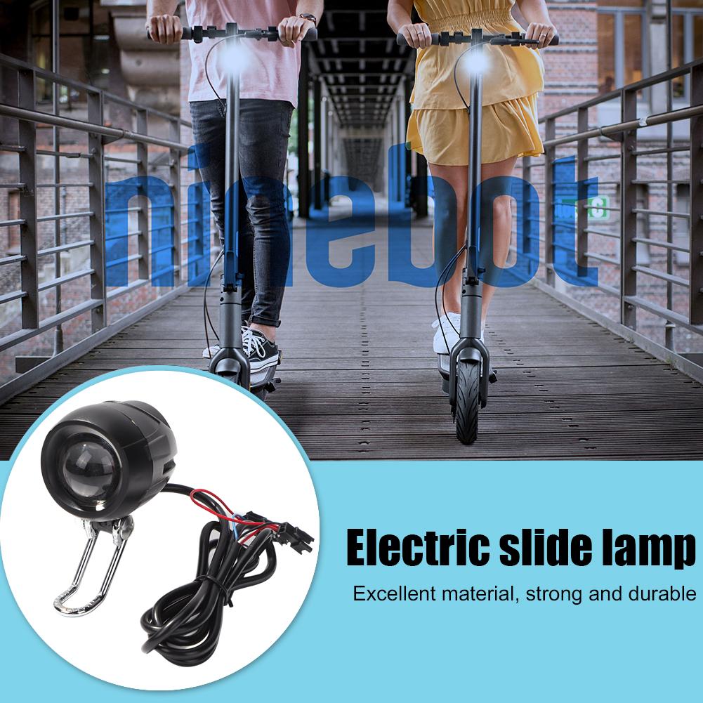 2 Trong 1 Sừng Đèn Pha Xe Điện Lớn Đèn Trước Cho KUGOO M4 PRO LED Kim Loại Xe Đạp Đội Đầu Đi Xe Đạp Phụ Kiện