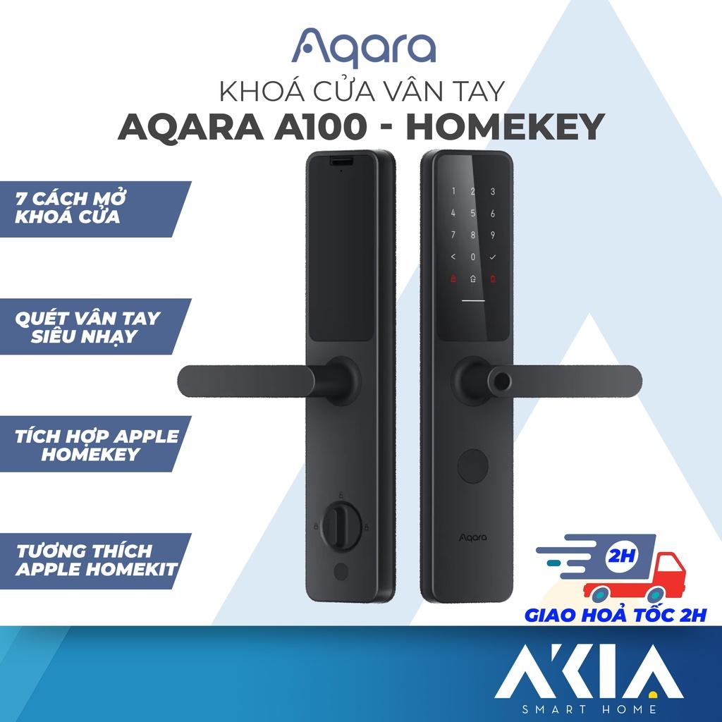 Khoá vân tay Aqara A100 - Hỗ trợ mở cửa bằng HomeKey, Tích hợp 7 cách mở, Lõi bảo mật Class C, phiên bản Quốc Tế, Hàng Chính Hãng