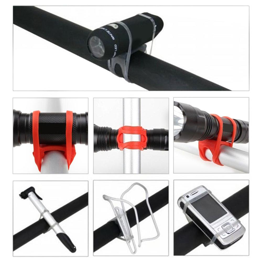 Bộ 6 Dây Đeo Đèn Pin Xe Đạp Silicon Co Giãn Giúp Cố Định Đèn Pin/ Vật Dụng Trên Xe Đạp MaiLee