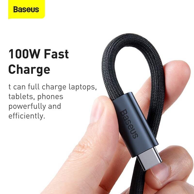 Cáp sạc Baseus Flash Series USB4 Full Featured Data Cable Type-C to Type-C 100w - Hàng Chính Hãng