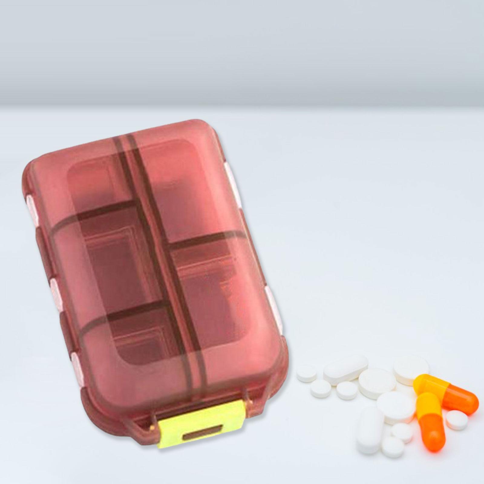 Travel Organizer/ Container Holder / Reminder Case/ 10 Grids Portable Case Small Box for Daily Tablet