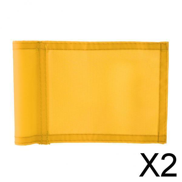 2xPuttingGreen Golf Solid Flag Golf Backyard Practicing Target Aids Yellow