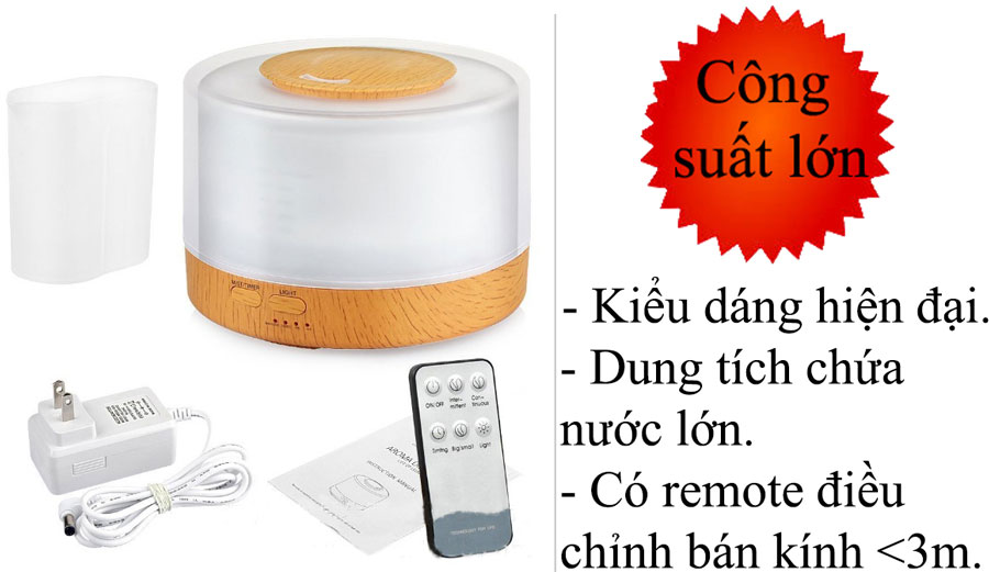 Máy Khuếch Tán Tinh Dầu Trụ Ngọc Tuyết (500ml)