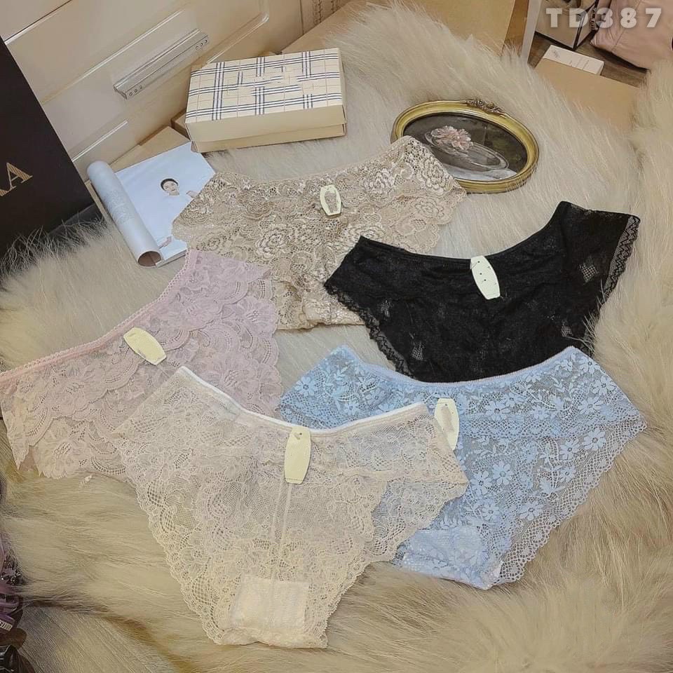 Quần lót nữ nơ ren sexy gợi cảm cao cấp Quần chip ren nữ nơ mềm mại xuyên thấu gợi cảm