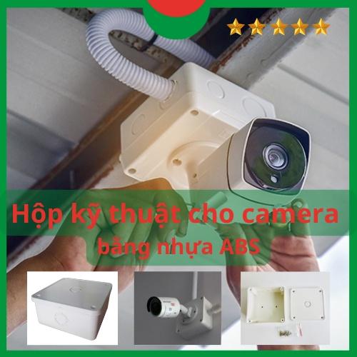 Hộp kỹ thuật cho camera bằng nhựa ABS chống cháy, bảo vệ nguồn mỹ thuật, đầy đủ ốc vít. Dùng cho camera hikvision, ezviz