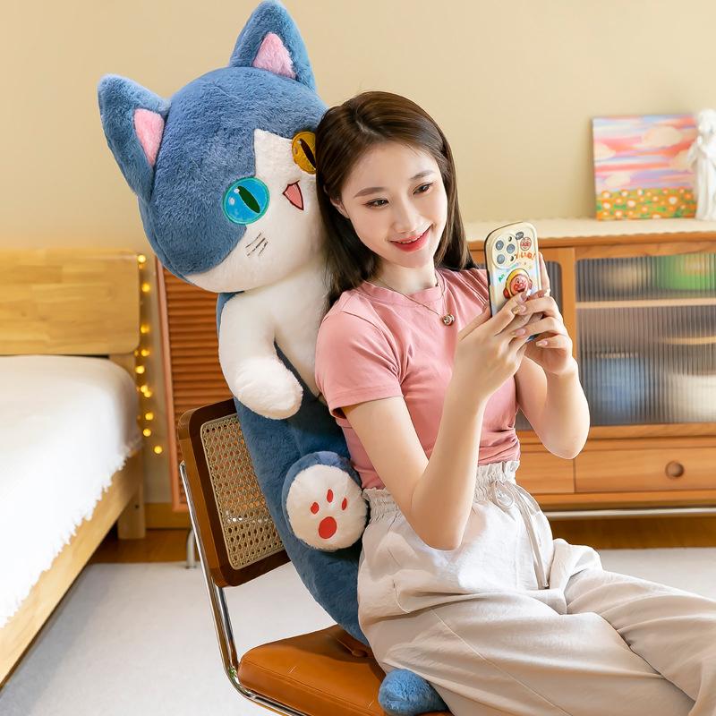 Gấu bông Mèo Cá Mạp đáng yêu, Mèo Bông tam thể mắt hai màu cute, vải lông siêu mịn