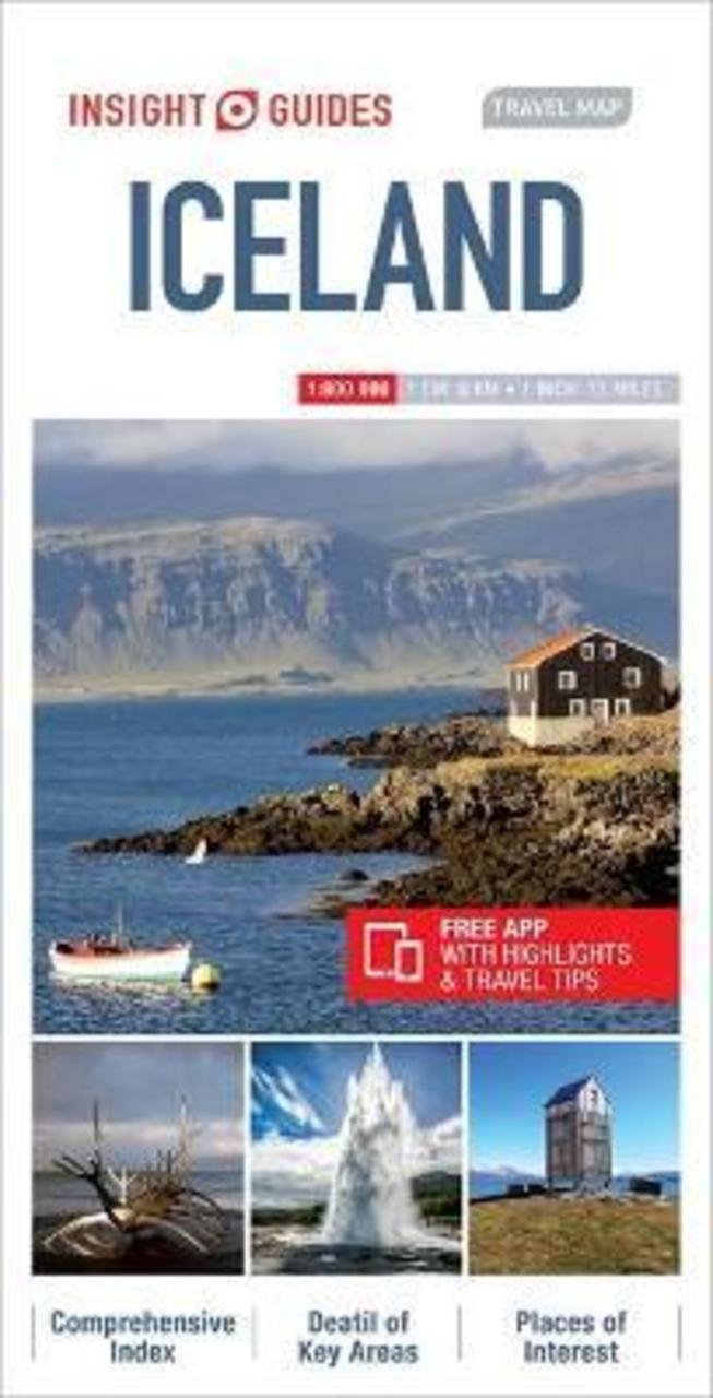 Hình ảnh Sách - Insight Guides Travel Map Iceland by Unknown (UK edition, paperback)