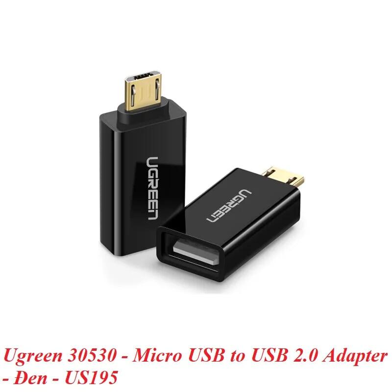 Ugreen UG30530US195TK Màu Đen Đầu chuyển đổi MICRO USB sang USB âm hỗ trợ OTG - HÀNG CHÍNH HÃNG