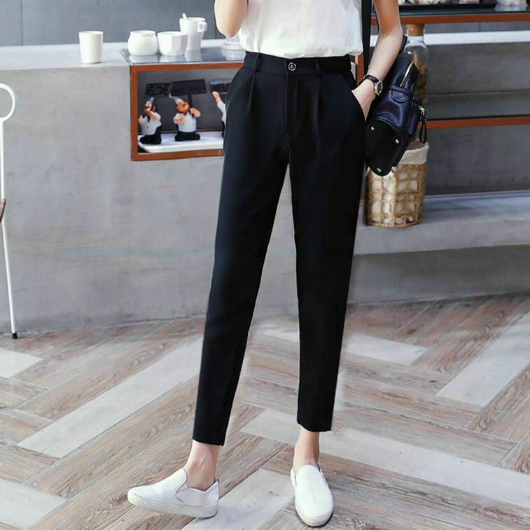 Quần baggy gấu bằng siêu nữ tính