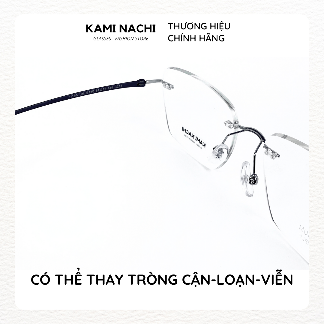 Gọng kính The Business Man phiên bản Airy chất liệu Titanium mạ Ion KAMI NACHI mã S130