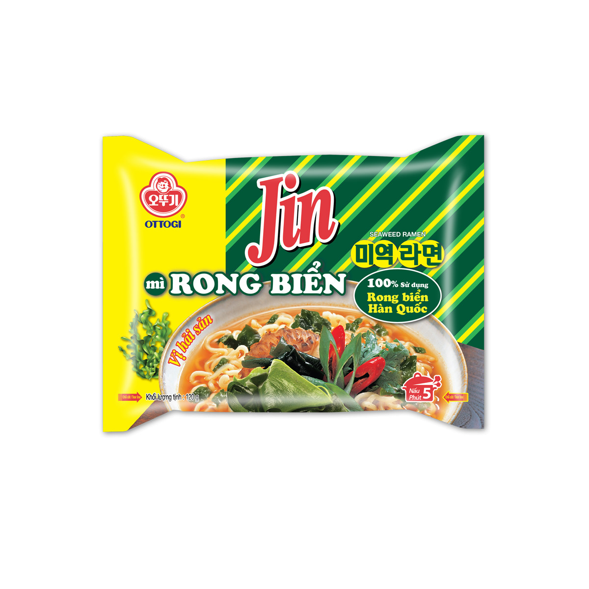 Thùng 20 gói Mì Rong Biển Ottogi 120gx20