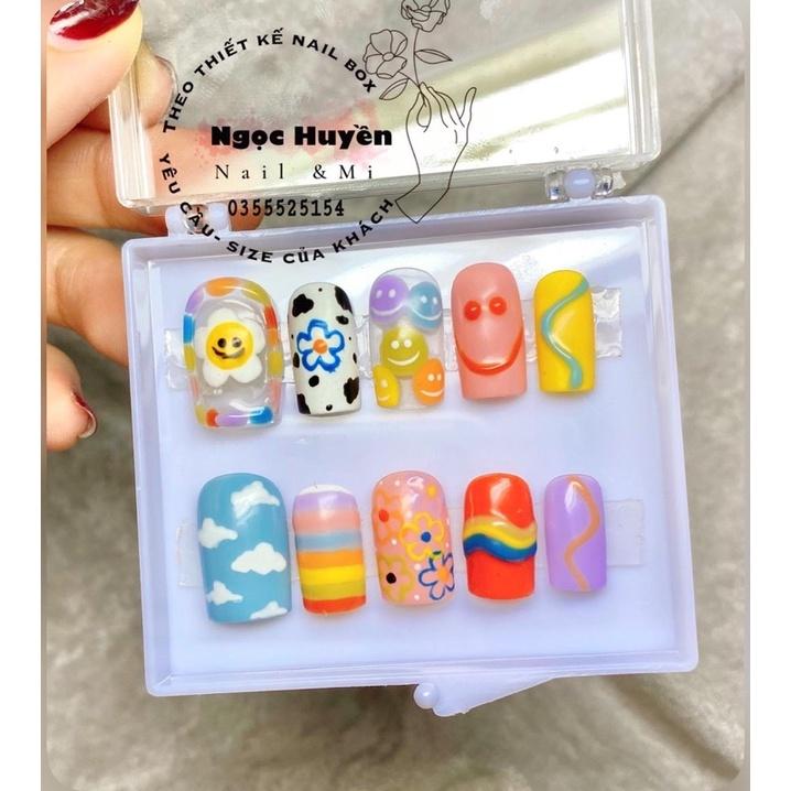 Nailbox thiết kế   - móng úp màu cực xinh xắn