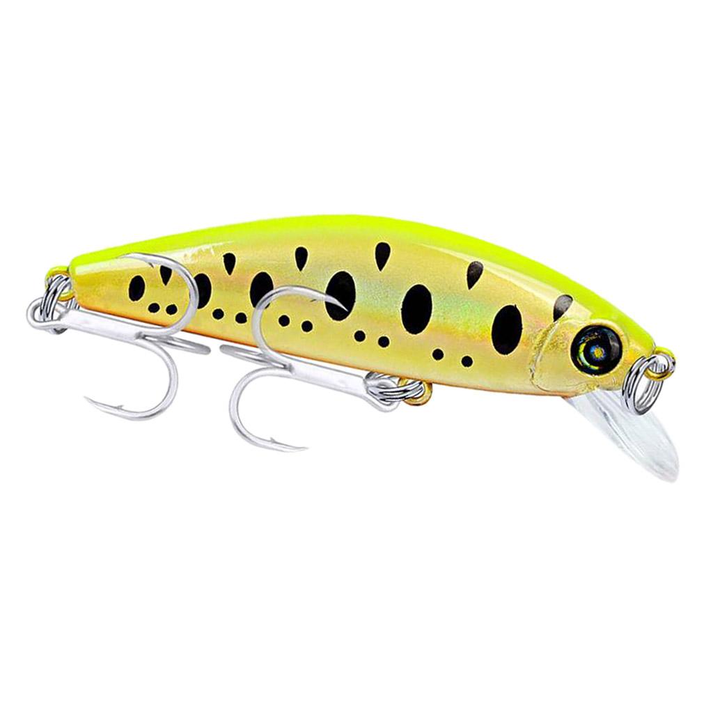 Minnow Fishing Lure 3D Eyes Crankbait Hard Bait with Treble Hook Type 1