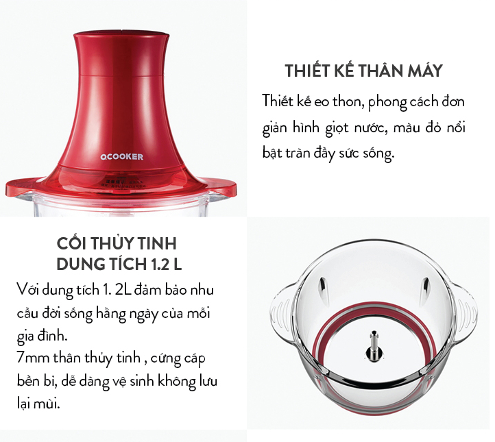 Máy xay thịt đa năng xiaomi Qcooker công suất lớn - Hàng chính hãng