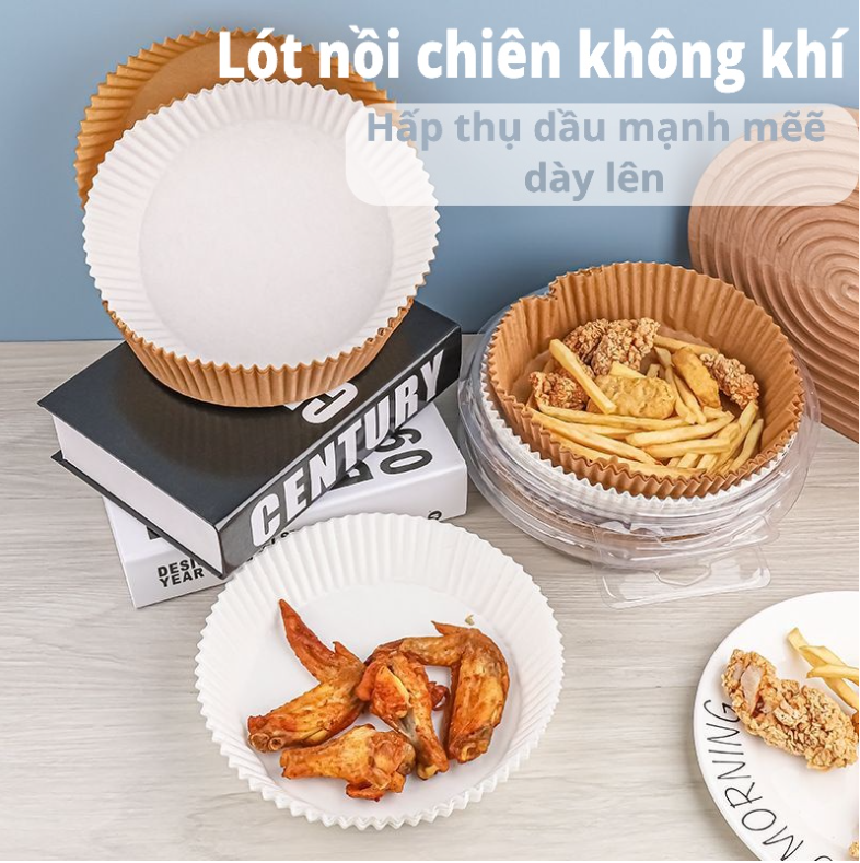 Set 50 Tờ Giấy Nến Vàng Lót Nồi Chiên Không Dầu Sạch Sẽ Tiện Dụng GD604-Dianen50-Cohop
