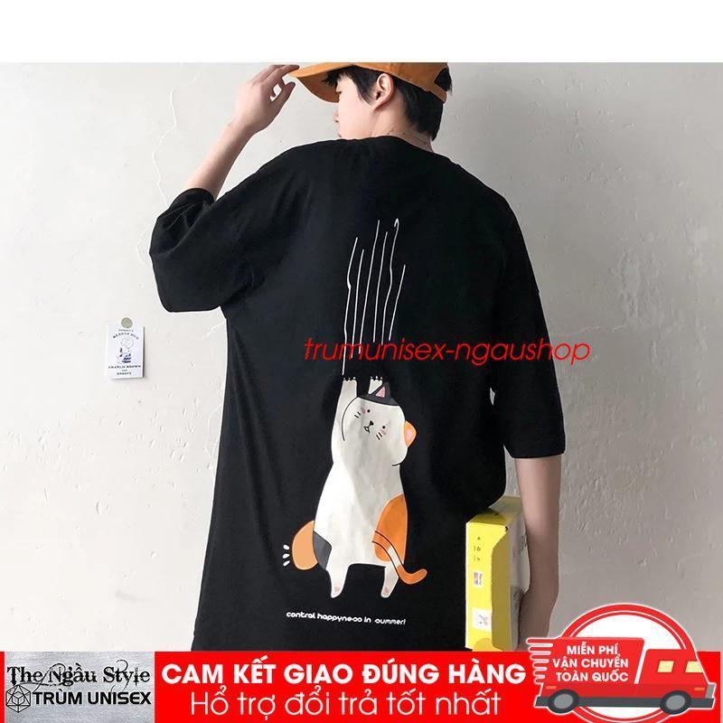 Áo thun Stee nam tay lỡ unisex form rộng overtee Cat béo nhiều màu chất vải cotton xịn Trumunisex aothununisex