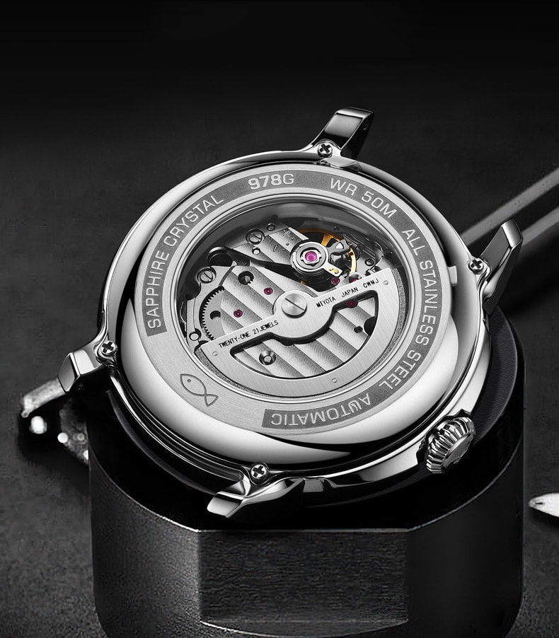 Đồng hồ nam chính hãng KASSAW K978-1 Kính sapphire ,chống xước ,Chống nước 50m ,Bảo hành 24 tháng,Máy cơ ,dây thép không gỉ