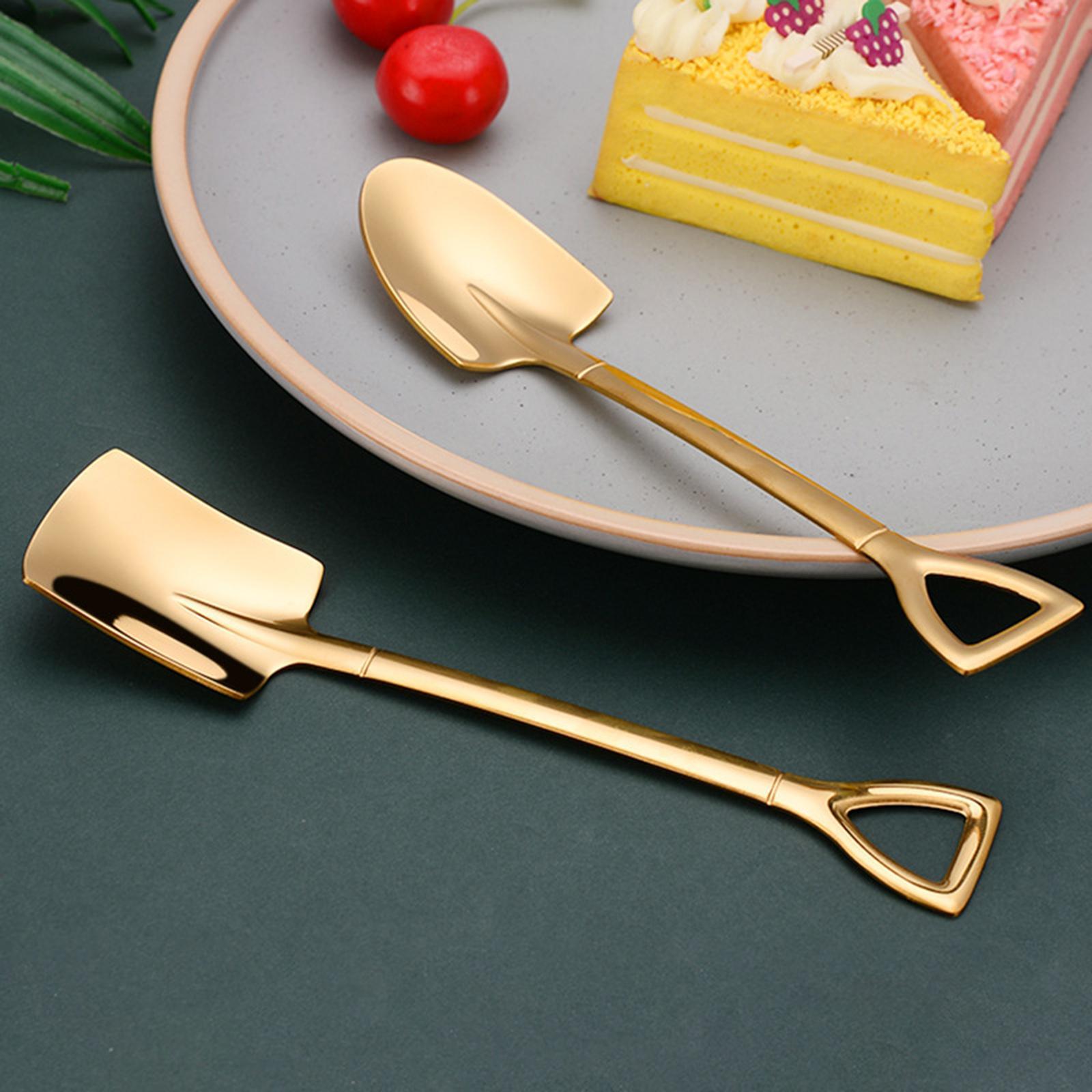 2pcs Dessert Stirring Mixing Spoon for Cream of Sugar Coffee
