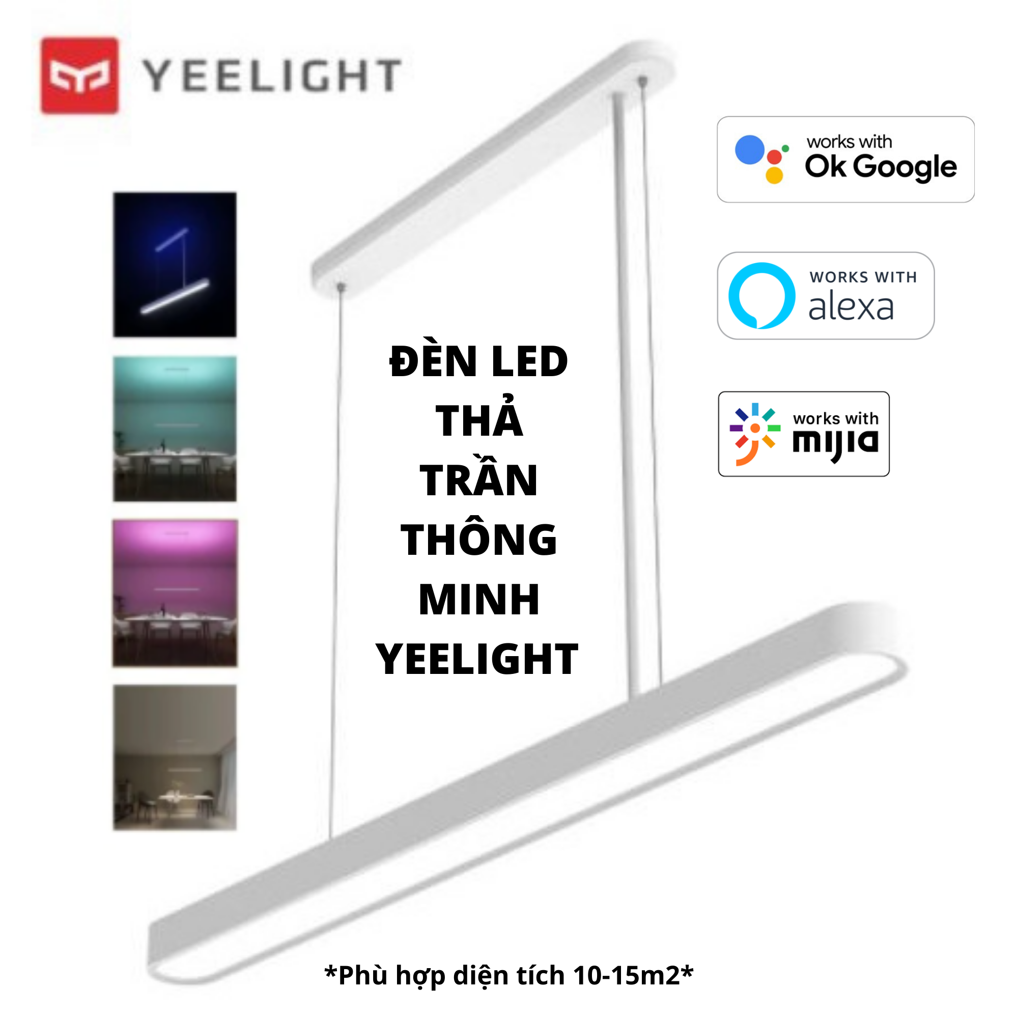 ĐÈN LED THẢ TRẦN THÔNG MINH XIAOMI YEELIGHT YLDL01YL – BẢN QUỐC TẾ - HÀNG CHÍNH HÃNG