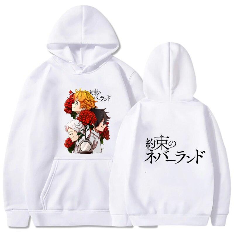 Áo Hoodie Tay Dài Dáng Rộng In Hình Anime The Promised Neverland 2021 Kiểu Hip Hop Uniex