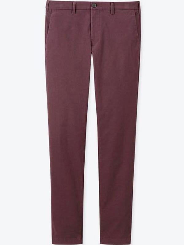 Quần Kaki Nam MEN Slim Fit Chino Flat Front Pants WINE - SIZE 29-30-32-34