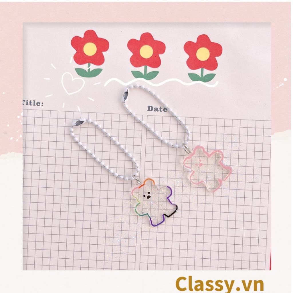 Móc khóa Classy hình con gấu đáng yêu, dùng làm Móc khóa Classy điện thoại, chìa khóa, balo cực xinh PK1278