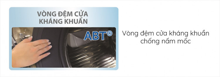 Máy giặt AQUA AQD-D1000A N2, 10.0kg, Inverter trang bị Vòng đệm cửa kháng khuẩn ABT
