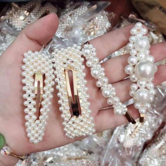 20 Kẹp tóc ngọc trai nhiều mẫu cho bạn gái - ngọc trai nhân tạo SET 20 CÁI